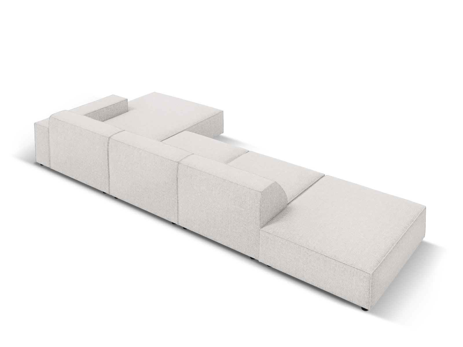 Jodie Modulares Ecksofa rechts 5 Sitzer in Light Grey präsentiert im Onlineshop von KAQTU Design AG. Ecksofa rechts ist von Micadoni