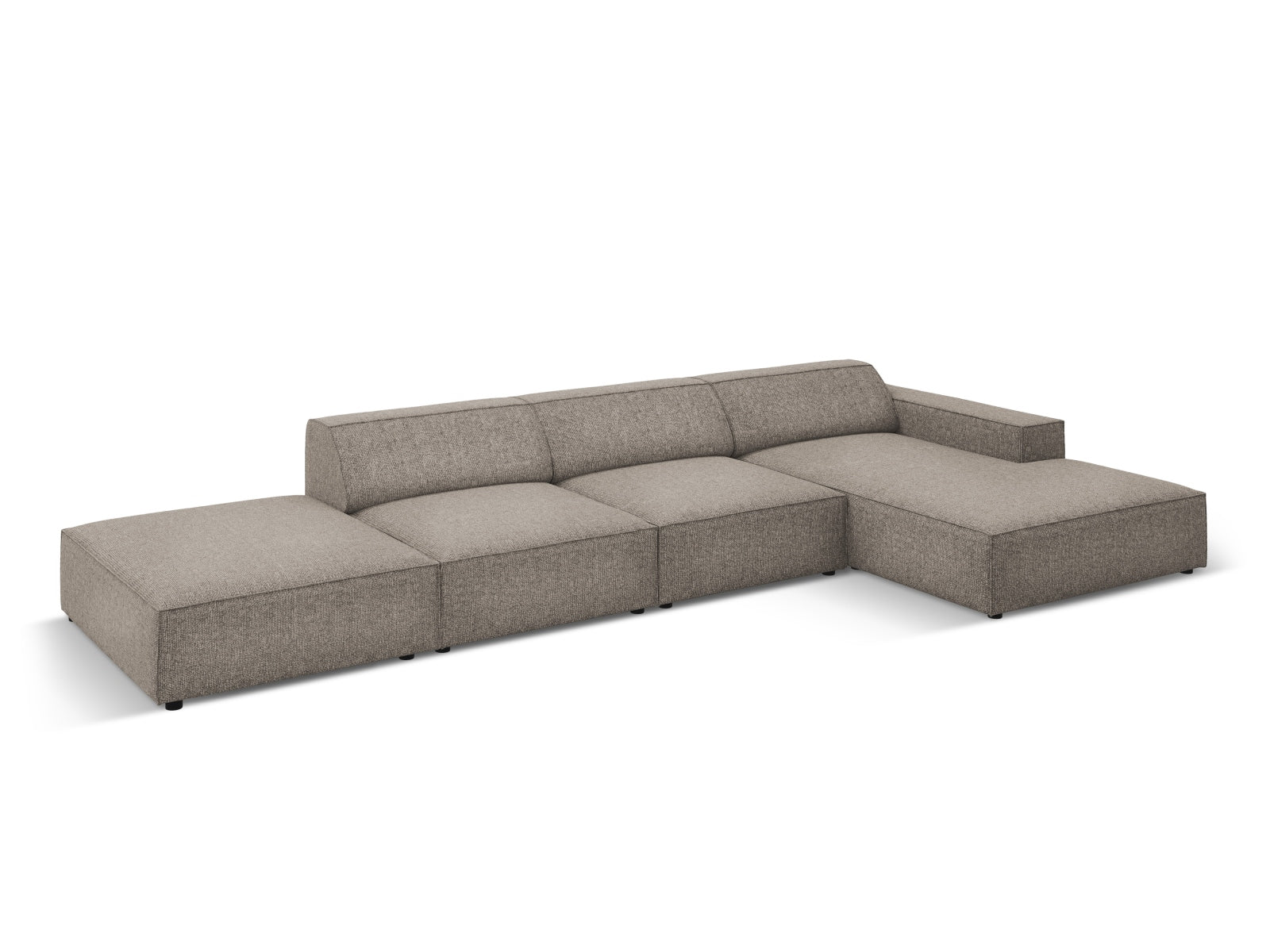 Jodie Modulares Ecksofa rechts 5 Sitzer in Grey präsentiert im Onlineshop von KAQTU Design AG. Ecksofa rechts ist von Micadoni