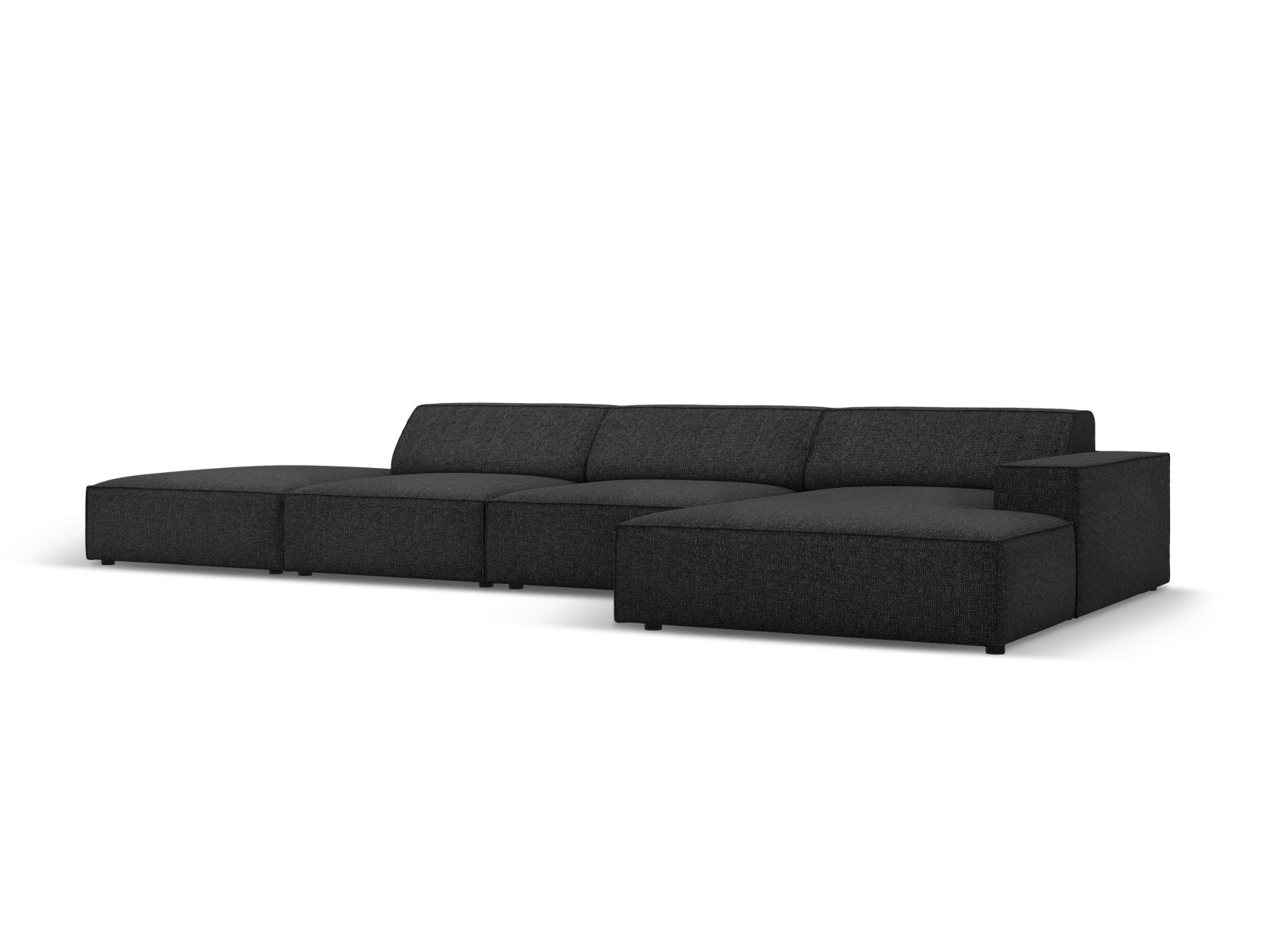 Jodie Modulares Ecksofa rechts 5 Sitzer in Black präsentiert im Onlineshop von KAQTU Design AG. Ecksofa rechts ist von Micadoni