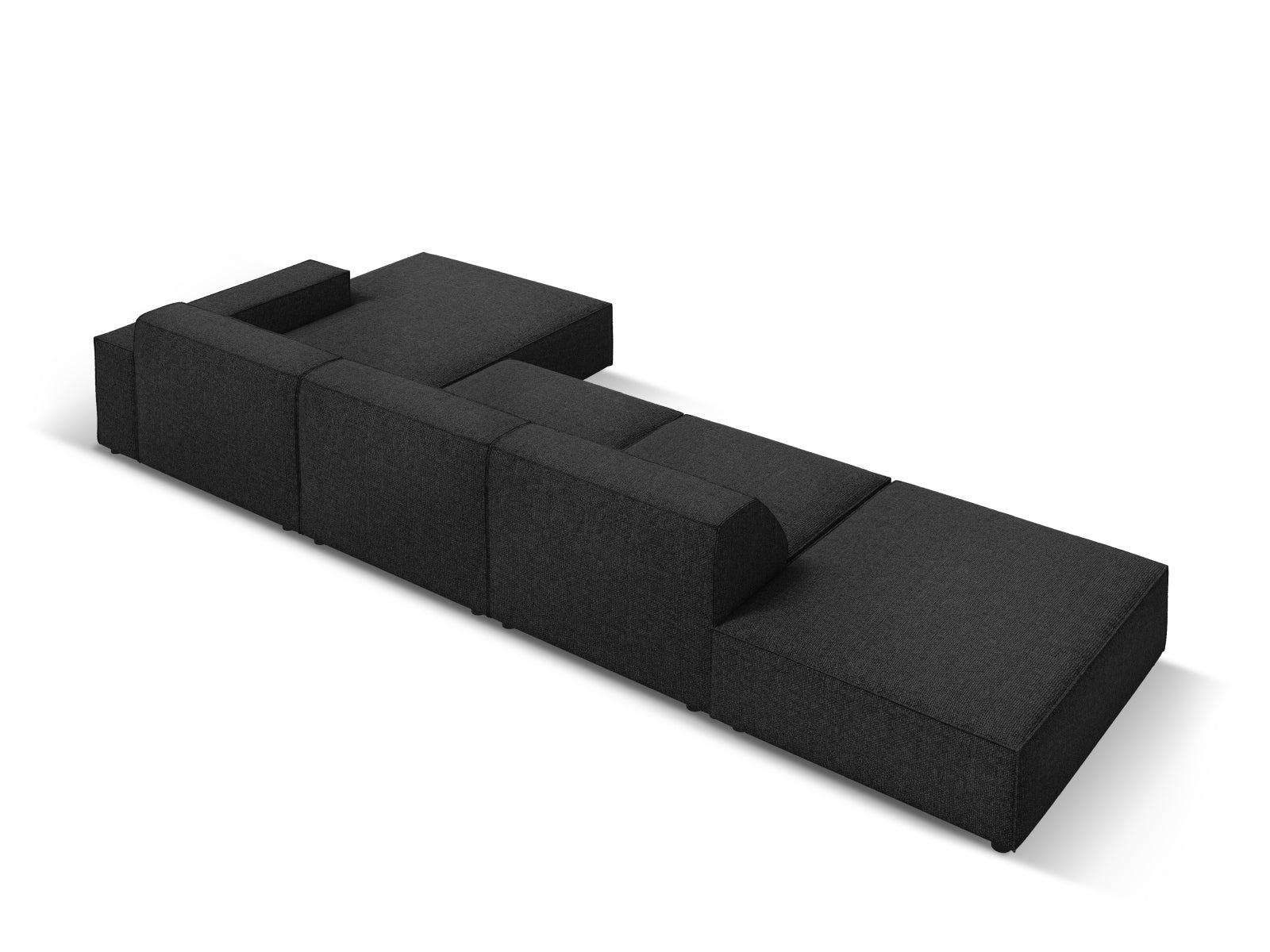 Jodie Modulares Ecksofa rechts 5 Sitzer in Black präsentiert im Onlineshop von KAQTU Design AG. Ecksofa rechts ist von Micadoni