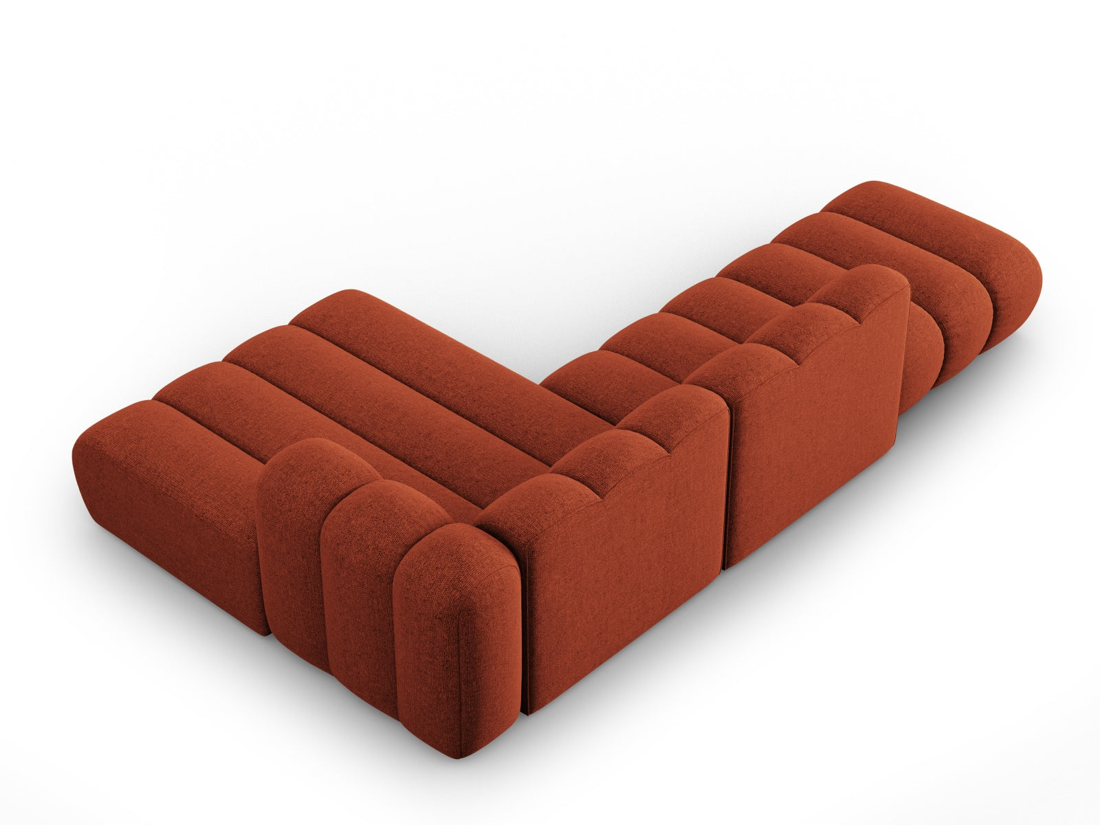 Lupine Modulares Ecksofa open rechts 5 Sitzer in Terracotta präsentiert im Onlineshop von KAQTU Design AG. L-Sofa rechts ist von Micadoni
