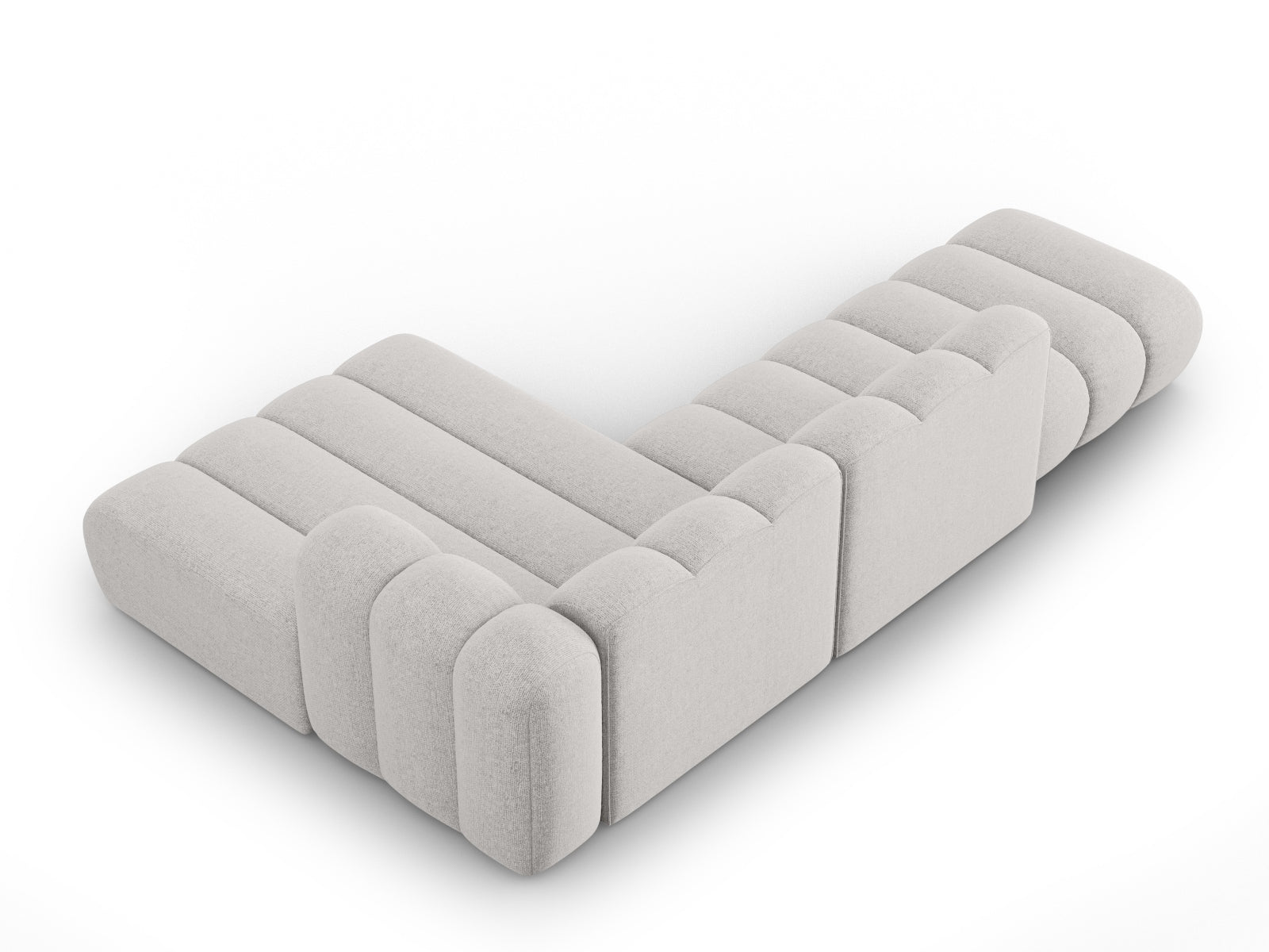 Lupine Modulares Ecksofa open rechts 5 Sitzer in Light Grey präsentiert im Onlineshop von KAQTU Design AG. L-Sofa rechts ist von Micadoni