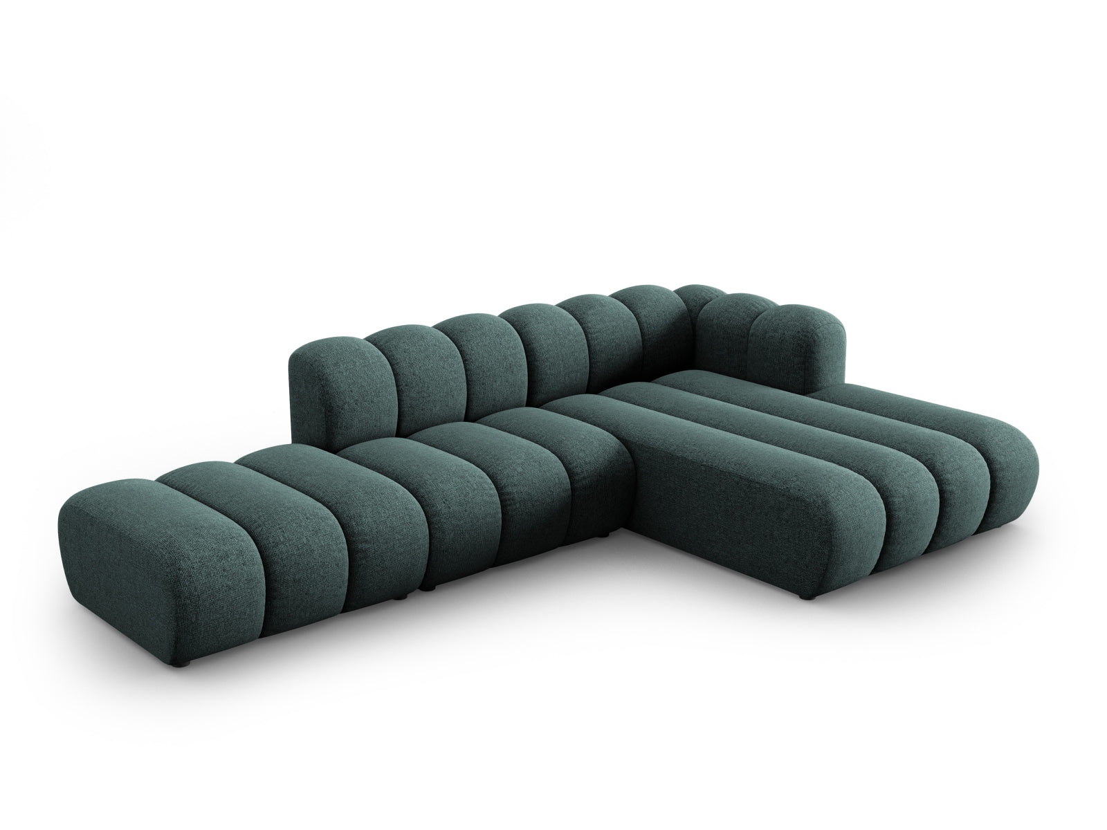 Lupine Modulares Ecksofa open rechts 5 Sitzer in Petrol präsentiert im Onlineshop von KAQTU Design AG. L-Sofa rechts ist von Micadoni