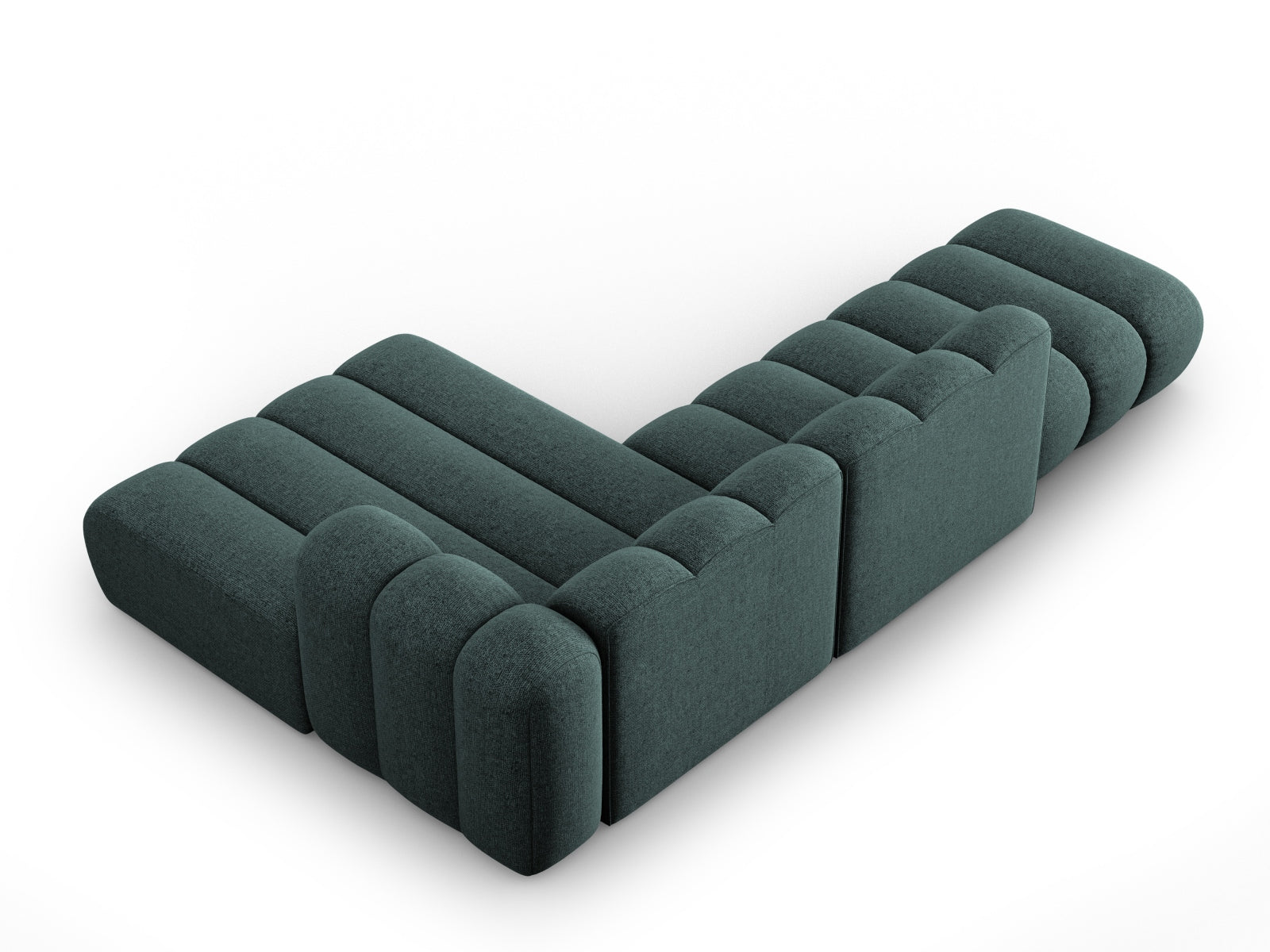 Lupine Modulares Ecksofa open rechts 5 Sitzer in Petrol präsentiert im Onlineshop von KAQTU Design AG. L-Sofa rechts ist von Micadoni