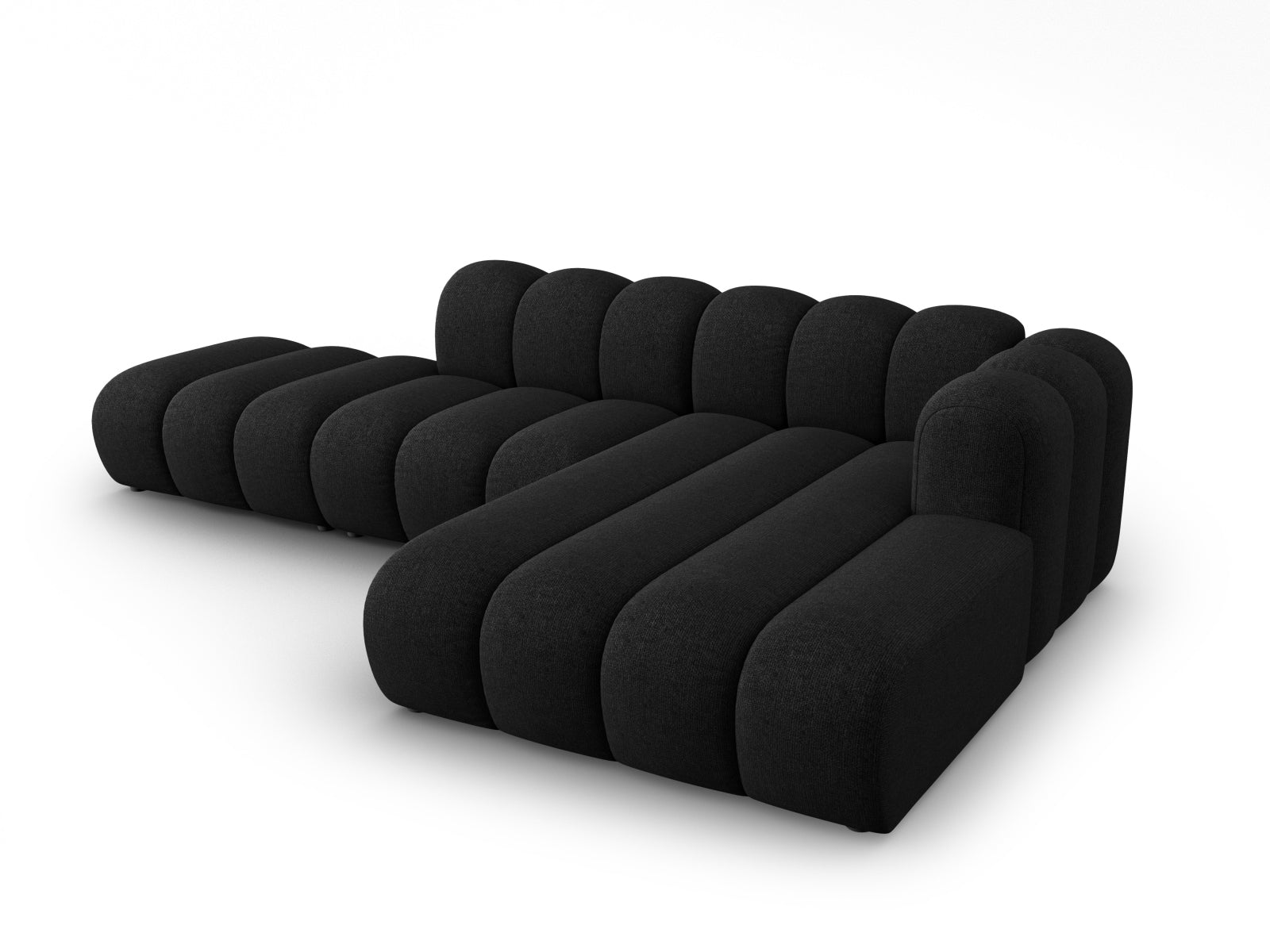 Lupine Modulares Ecksofa open rechts 5 Sitzer in Black präsentiert im Onlineshop von KAQTU Design AG. L-Sofa rechts ist von Micadoni