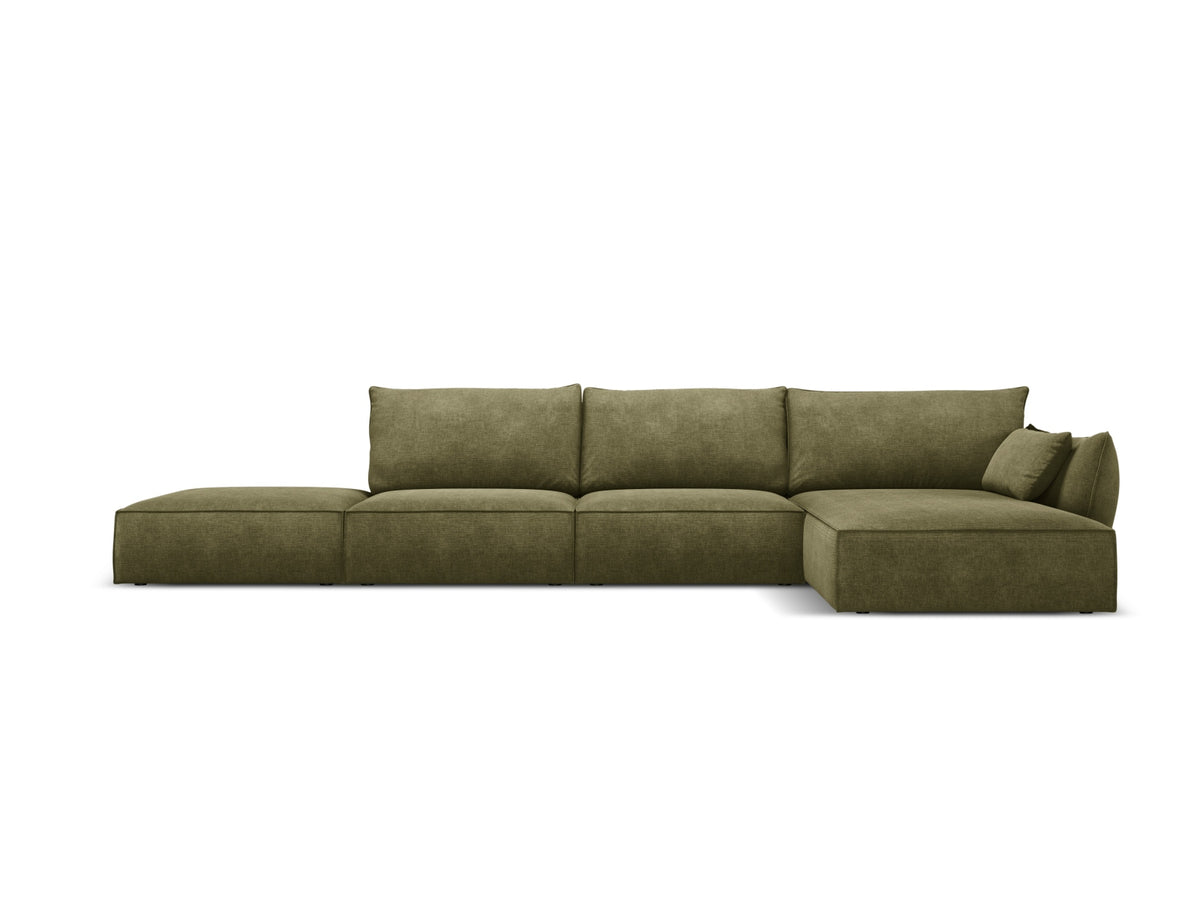 Kaelle Ecksofa rechts 5 Sitzer in Green-Over The Horizon präsentiert im Onlineshop von KAQTU Design AG. Bettsofa rechts ist von Micadoni