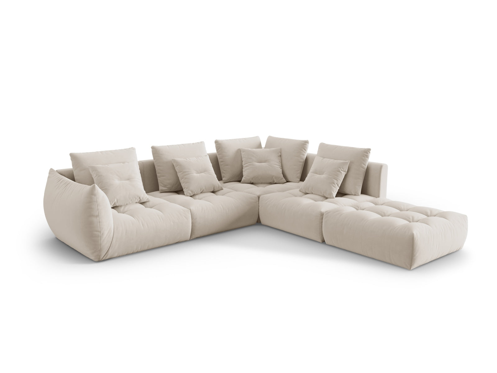 Entdecken Sie das elegante Bloom Velour Ecksofa von Micadoni – ein 4-Sitzer im angesagten Boho-Stil, ideal für Ihr modernes Wohnambiente. Wählen Sie aus zahlreichen Farben!