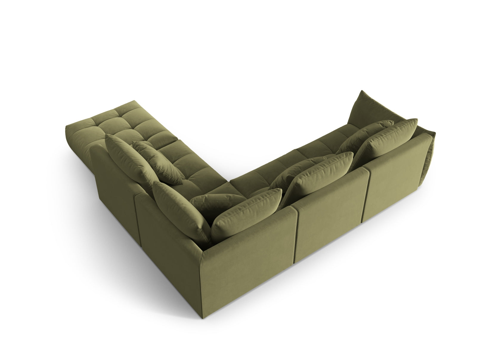 Erleben Sie das stilvolle Bloom Velour Ecksofa von Micadoni – ein 4-Sitzer im trendigen Boho-Design, perfekt für Ihr modernes Zuhause. Viele Farben verfügbar!