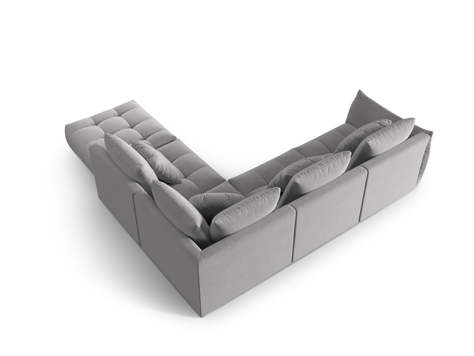 Erleben Sie das stilvolle Bloom Velour Ecksofa von Micadoni – ein 4-Sitzer im trendigen Boho-Design, perfekt für Ihr modernes Zuhause. Viele Farben verfügbar!