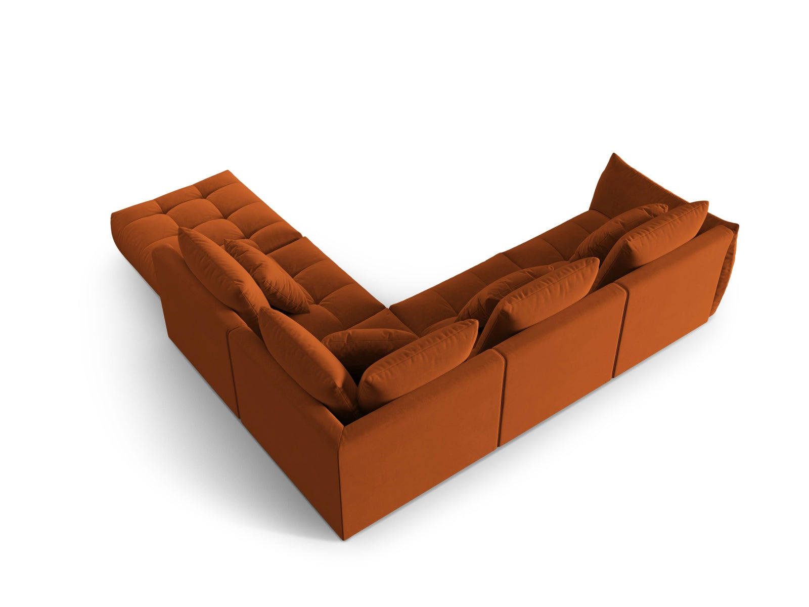 Erleben Sie das stilvolle Bloom Velour Ecksofa von Micadoni – ein 4-Sitzer im trendigen Boho-Design, perfekt für Ihr modernes Zuhause. Viele Farben verfügbar!