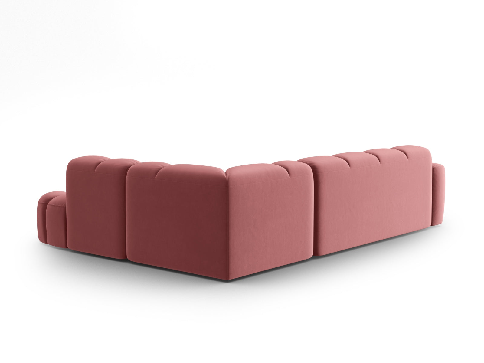 Lisa Velour Ecksofa rechts 5 Sitzer in Flamingo präsentiert im Onlineshop von KAQTU Design AG. Ecksofa rechts ist von Micadoni