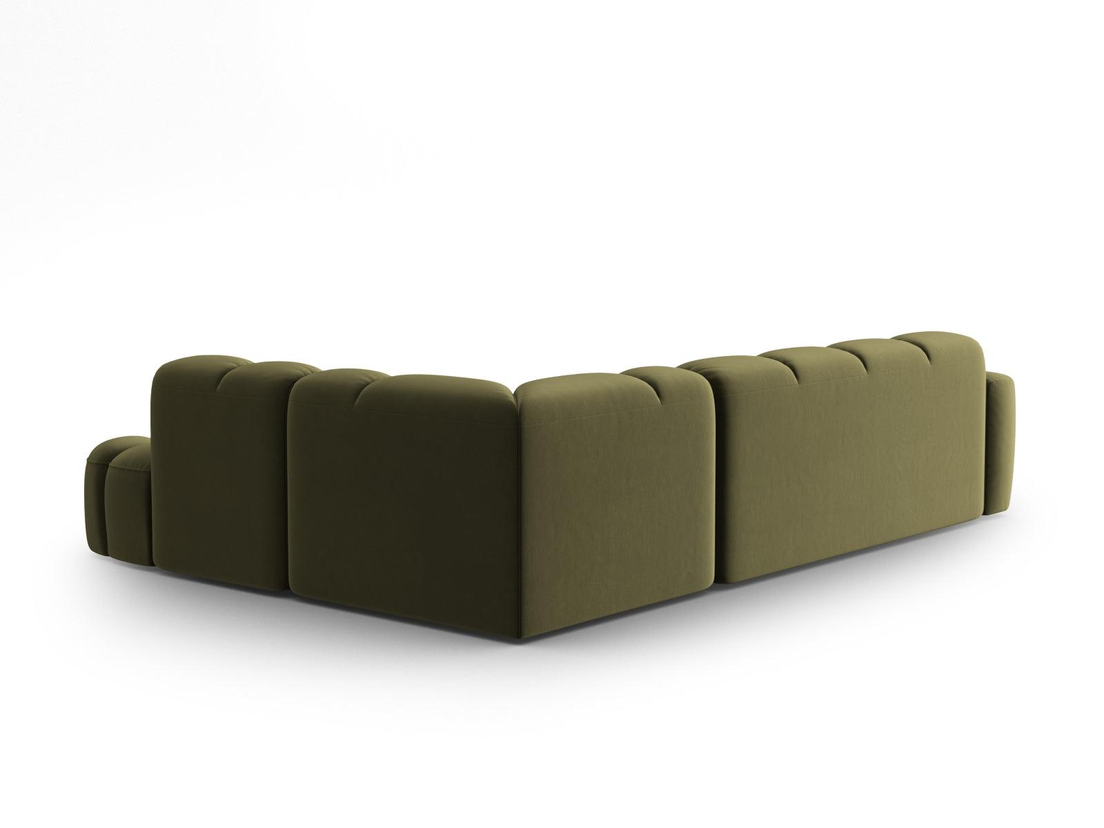 Lisa Velour Ecksofa rechts 5 Sitzer in Light Green präsentiert im Onlineshop von KAQTU Design AG. Ecksofa rechts ist von Micadoni