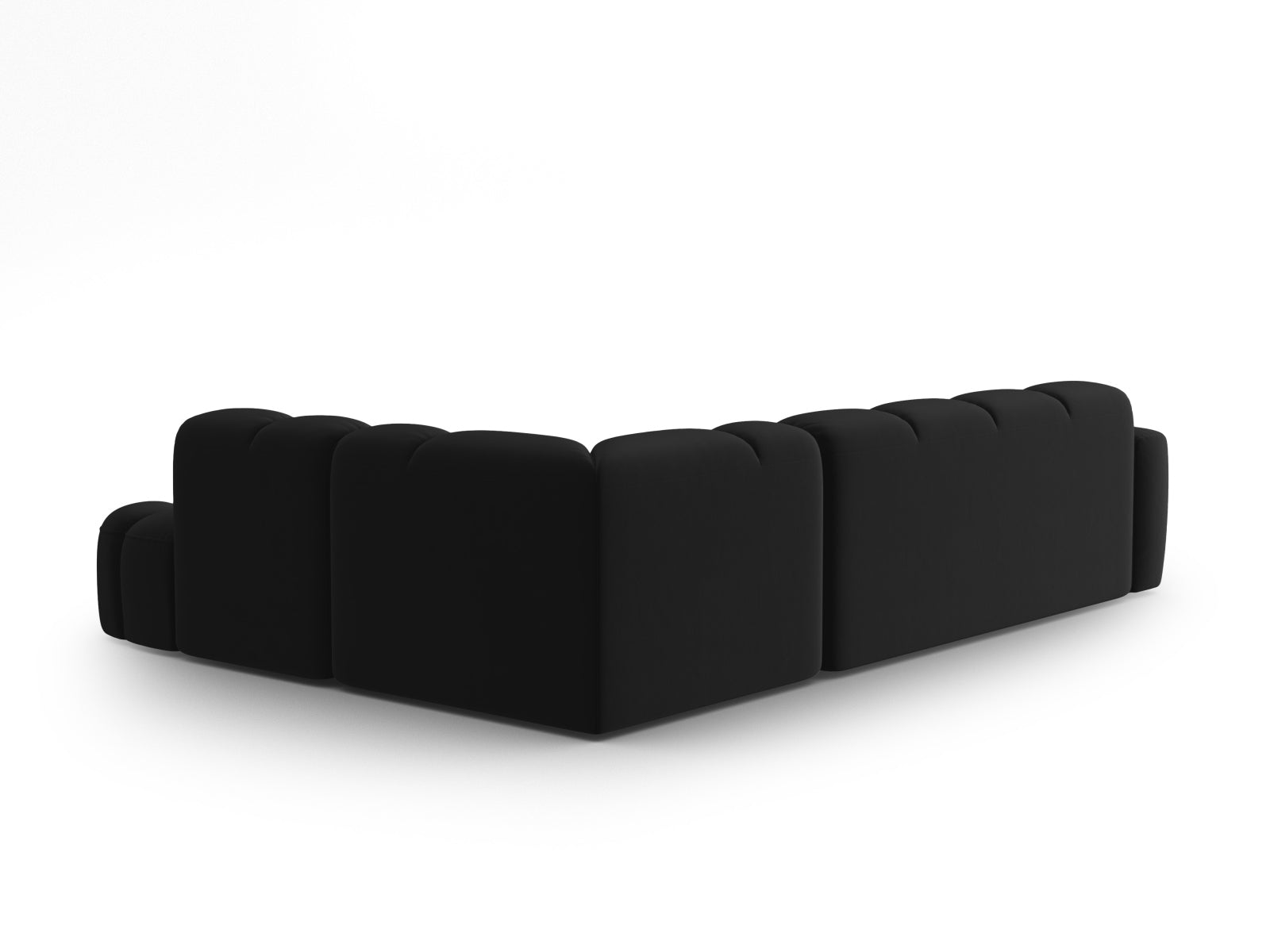 Lisa Velour Ecksofa rechts 5 Sitzer in Black präsentiert im Onlineshop von KAQTU Design AG. Ecksofa rechts ist von Micadoni