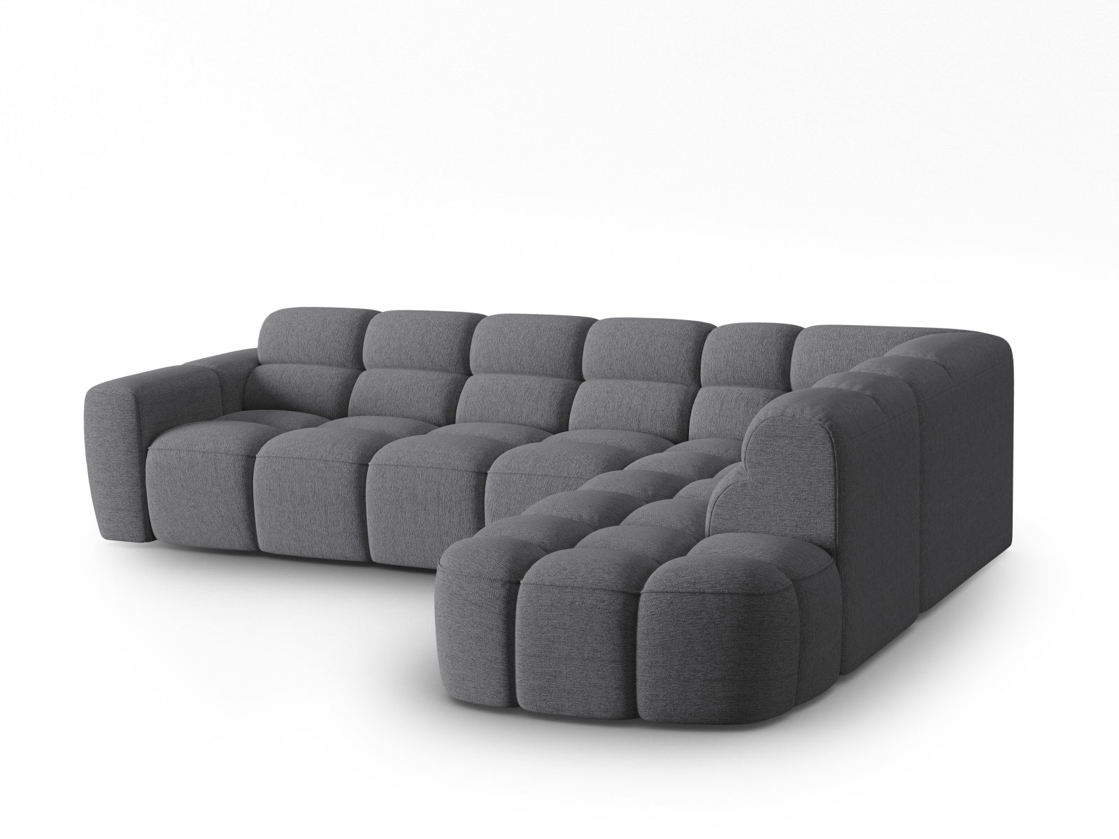 Lisa Ecksofa rechts 5 Sitzer in Grey präsentiert im Onlineshop von KAQTU Design AG. Ecksofa rechts ist von Micadoni