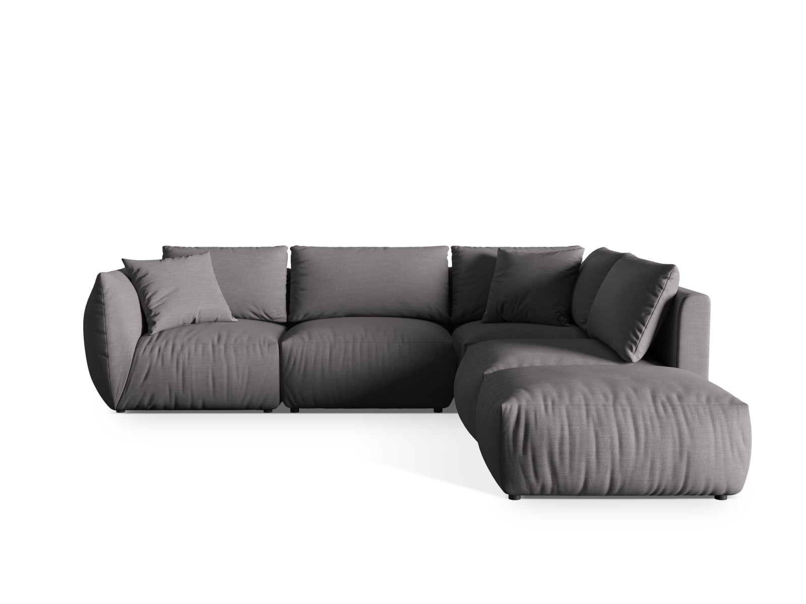 Chris Modular Ecksofa rechts 4 Sitzer in Sand-LINS präsentiert im Onlineshop von KAQTU Design AG. Ecksofa rechts ist von Micadoni
