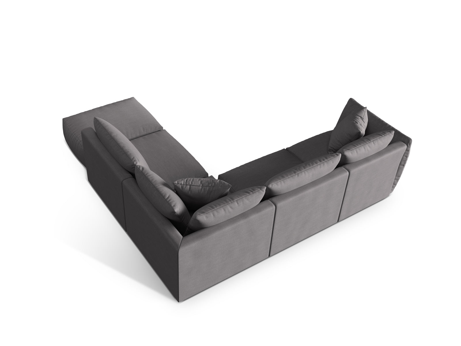 Elegantes Chris Modular Ecksofa rechts, 4-Sitzer in sanften Sandtönen, perfekt für einladende und moderne Wohnambiente.