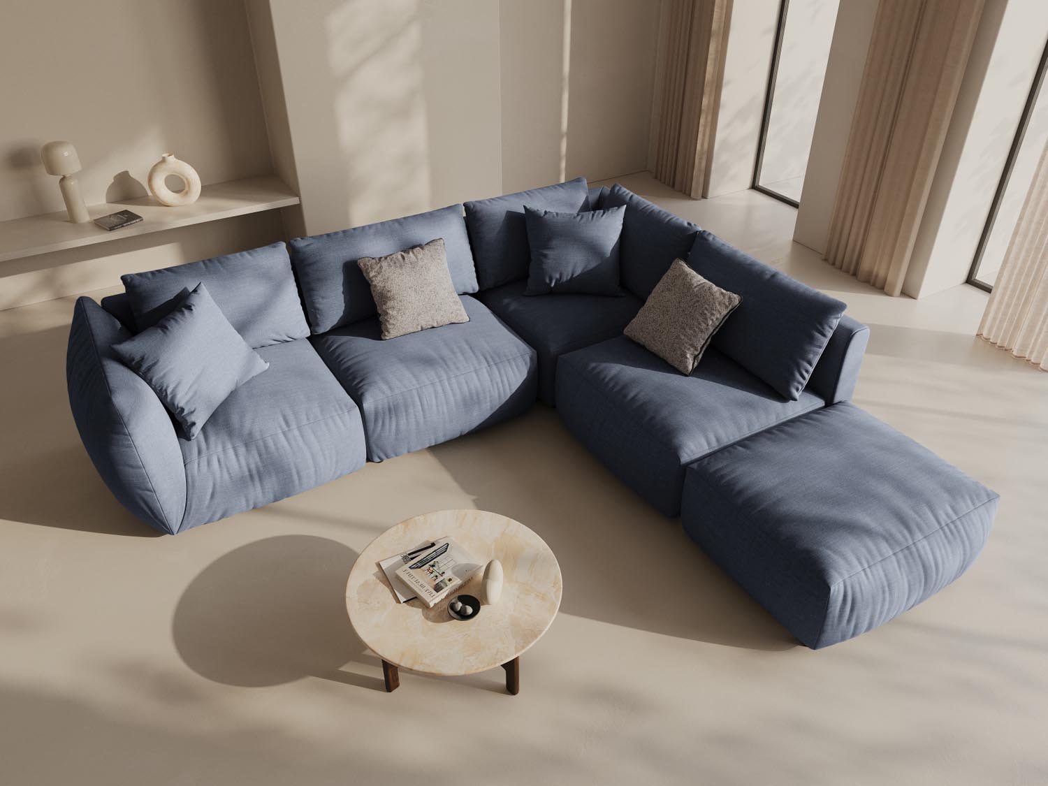 Entdecken Sie das Chris Modular Ecksofa rechts von Micadoni – ein stilvolles 4-Sitzer Sofa, das Komfort und Flexibilität für Ihr Wohnzimmer vereint!