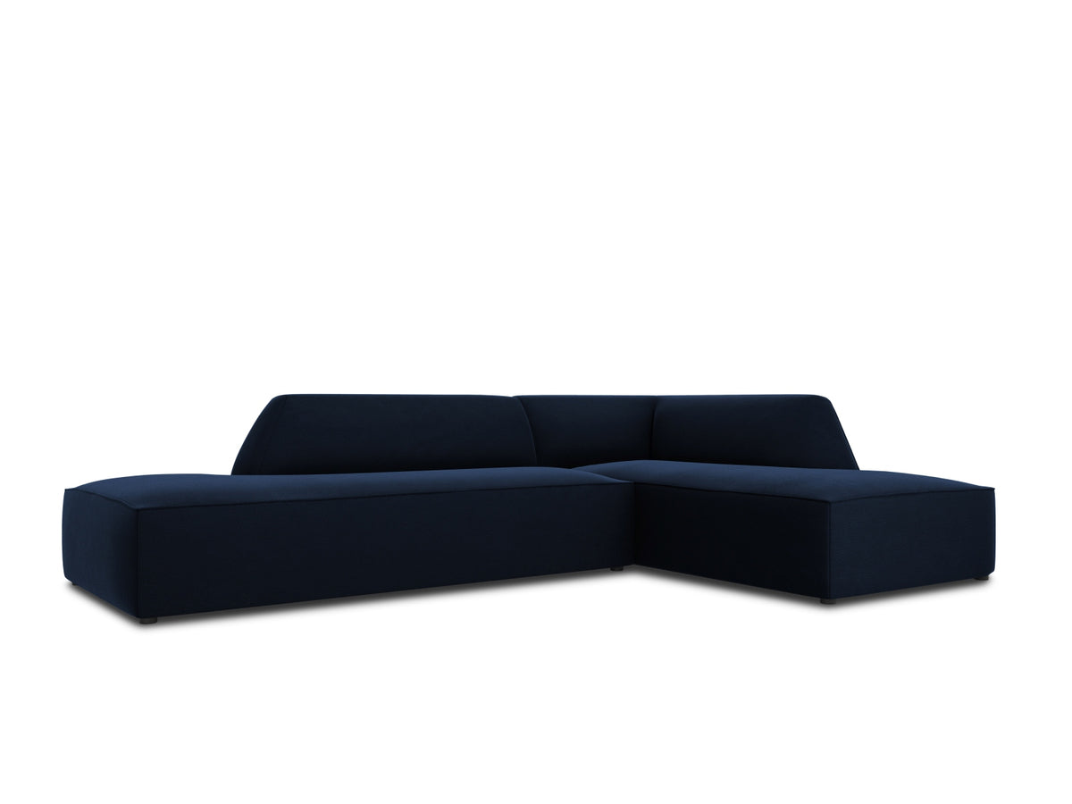 Ruby Velour modulares Ecksofa Open end rechts 4 Sitzer in Royal Blue-Salvador präsentiert im Onlineshop von KAQTU Design AG. L-Sofa rechts ist von Micadoni