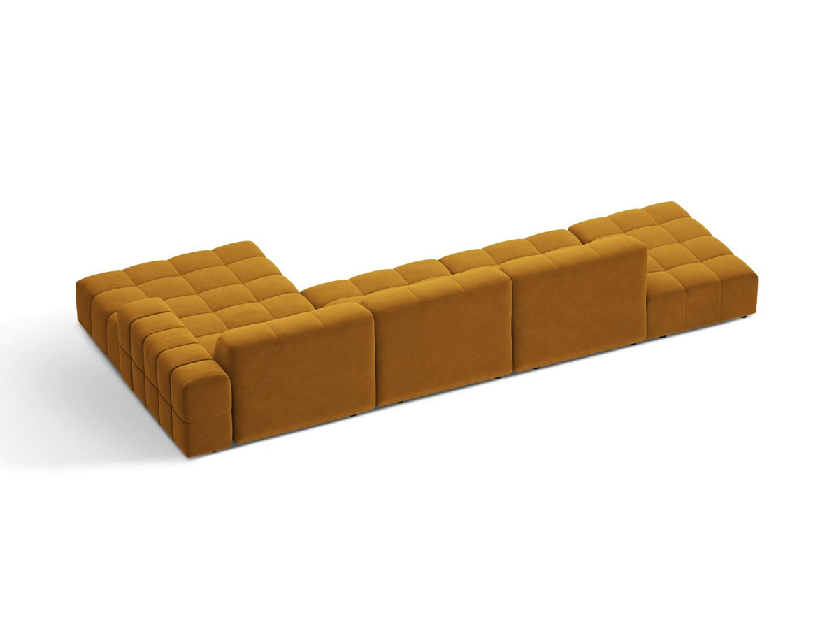 5-Sitzer Ecksofa rechts Jennifer in Yellow-Bluvel präsentiert im Onlineshop von KAQTU Design AG. Ecksofa rechts ist von Micadoni