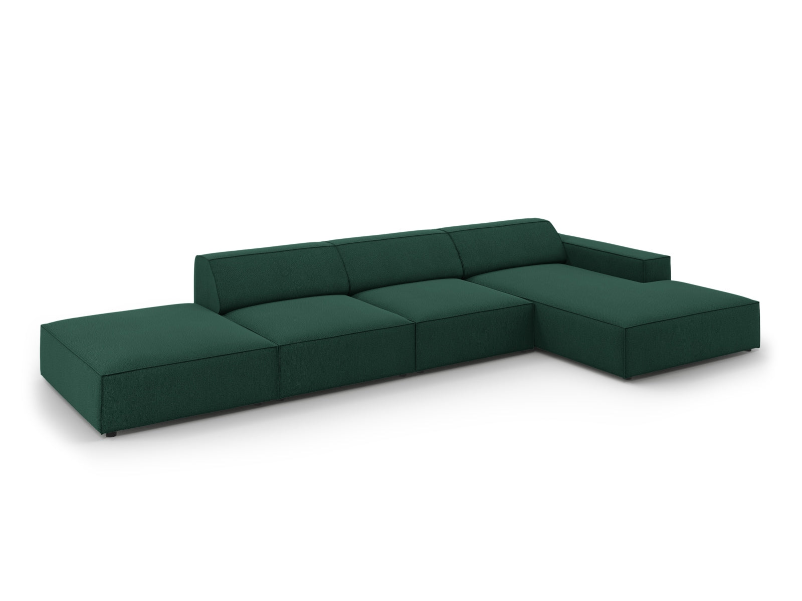 Jodie Modulares Ecksofa rechts 5 Sitzer in Green präsentiert im Onlineshop von KAQTU Design AG. Ecksofa rechts ist von Micadoni