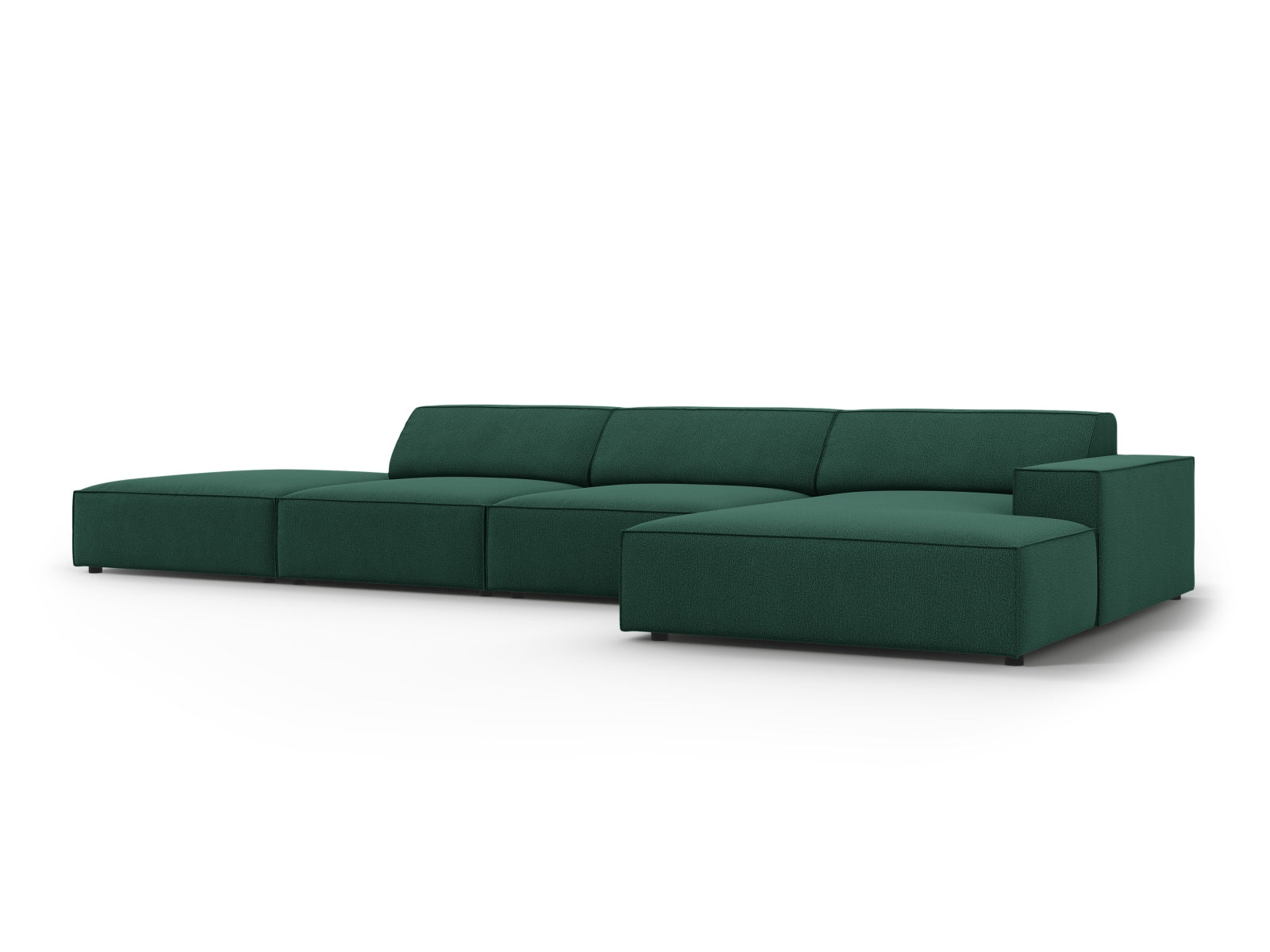 Jodie Modulares Ecksofa rechts 5 Sitzer in Green präsentiert im Onlineshop von KAQTU Design AG. Ecksofa rechts ist von Micadoni