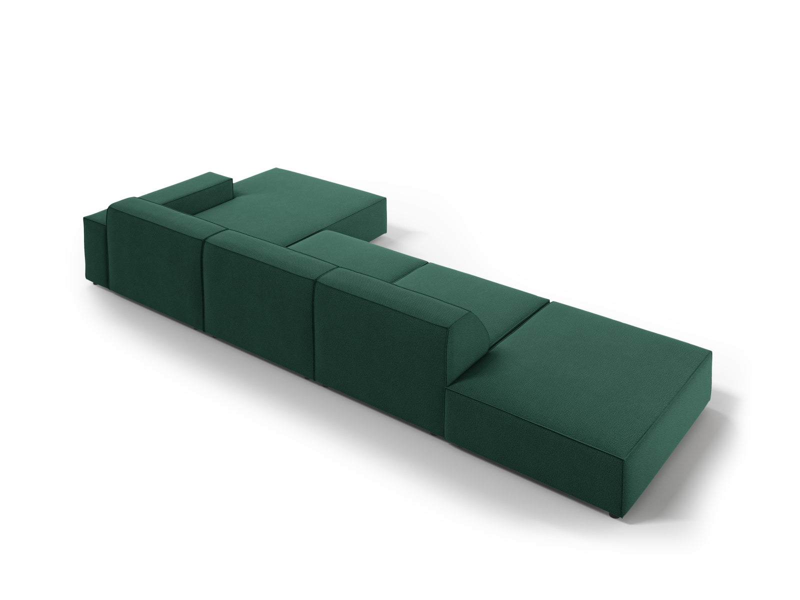 Jodie Modulares Ecksofa rechts 5 Sitzer in Green präsentiert im Onlineshop von KAQTU Design AG. Ecksofa rechts ist von Micadoni