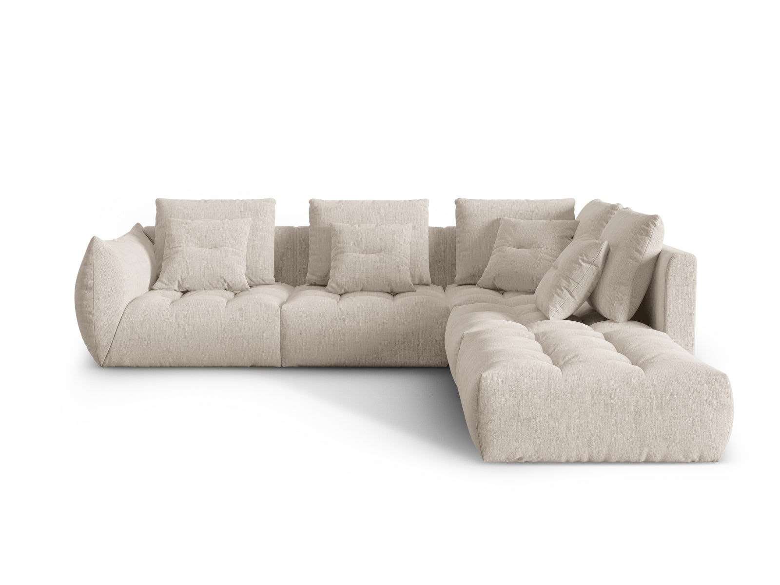 Bloom Modular Ecksofa rechts 4 Sitzer in Dark Beige präsentiert im Onlineshop von KAQTU Design AG. Ecksofa rechts ist von Micadoni
