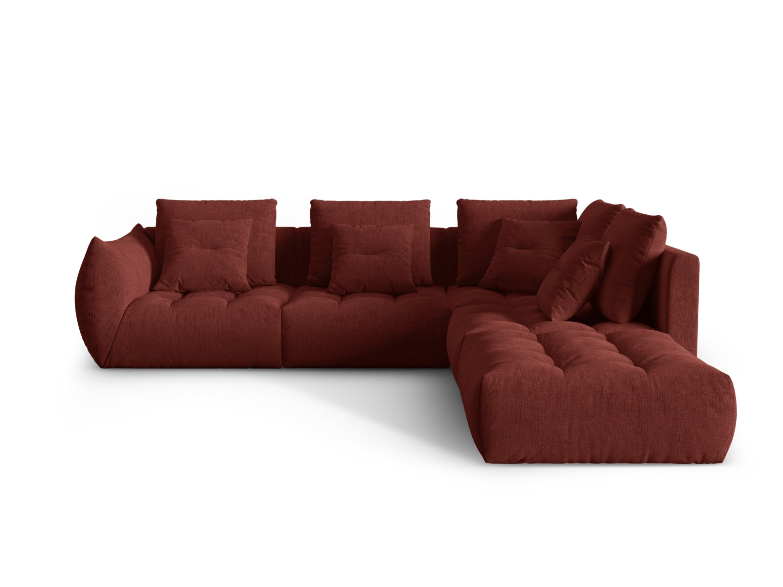 Bloom Modular Ecksofa rechts 4 Sitzer in Red präsentiert im Onlineshop von KAQTU Design AG. Ecksofa rechts ist von Micadoni