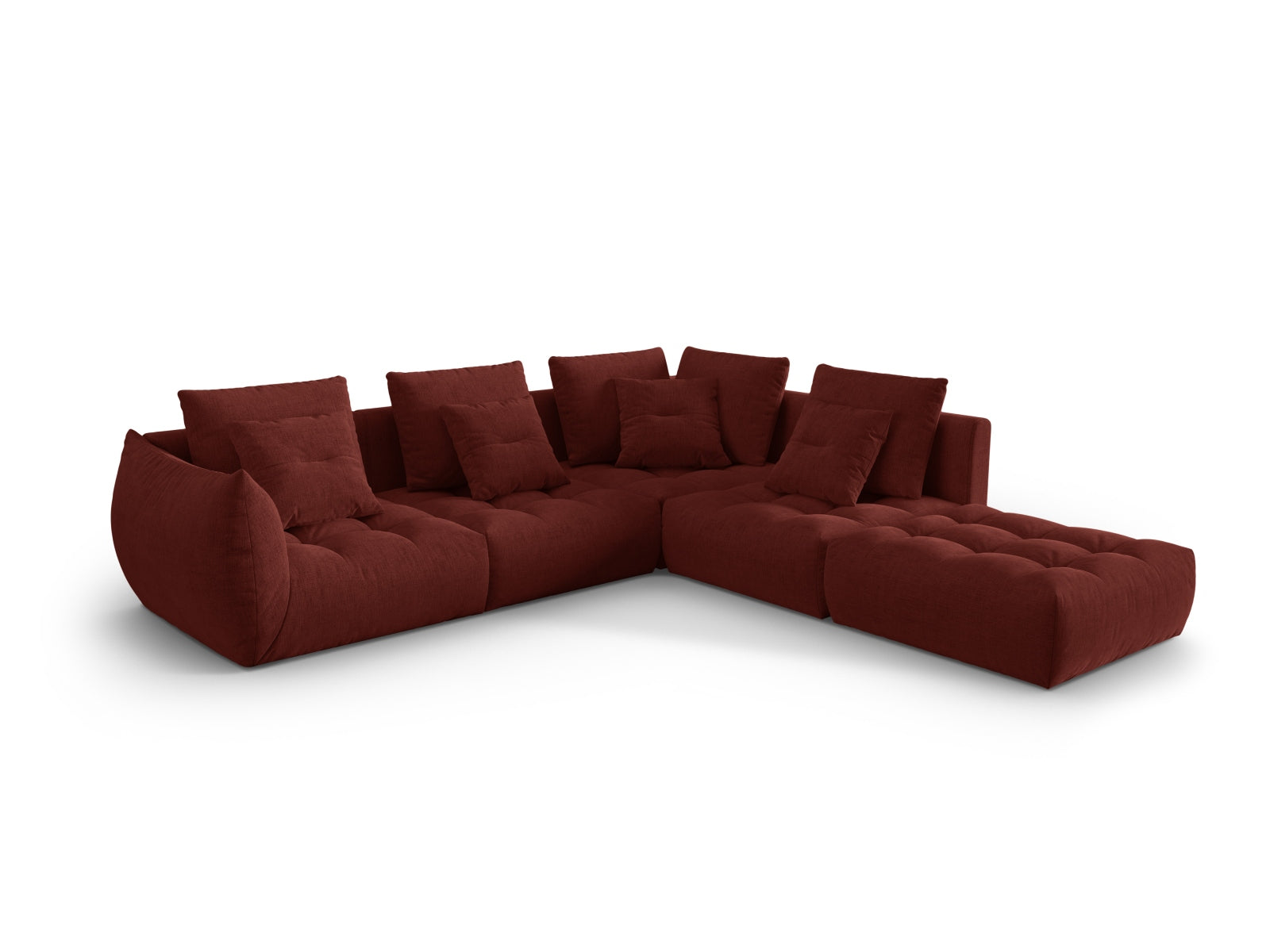 Bloom Modular Ecksofa rechts 4 Sitzer in Red präsentiert im Onlineshop von KAQTU Design AG. Ecksofa rechts ist von Micadoni