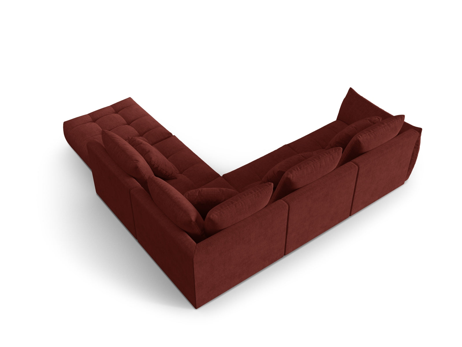 Bloom Modular Ecksofa rechts 4 Sitzer in Red präsentiert im Onlineshop von KAQTU Design AG. Ecksofa rechts ist von Micadoni