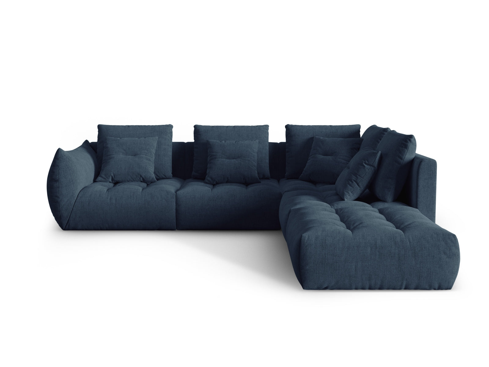 Bloom Modular Ecksofa rechts 4 Sitzer in Dark Blue präsentiert im Onlineshop von KAQTU Design AG. Ecksofa rechts ist von Micadoni