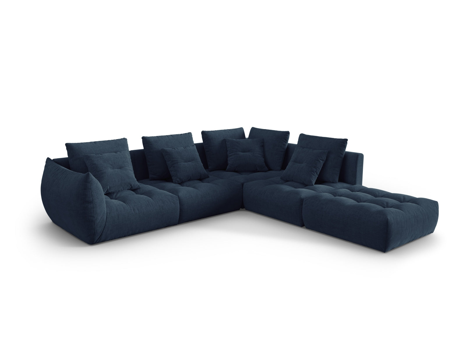 Bloom Modular Ecksofa rechts 4 Sitzer in Dark Blue präsentiert im Onlineshop von KAQTU Design AG. Ecksofa rechts ist von Micadoni
