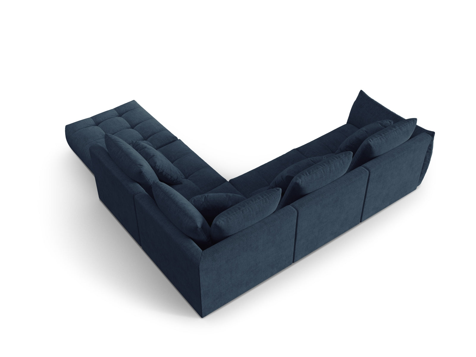 Bloom Modular Ecksofa rechts 4 Sitzer in Dark Blue präsentiert im Onlineshop von KAQTU Design AG. Ecksofa rechts ist von Micadoni