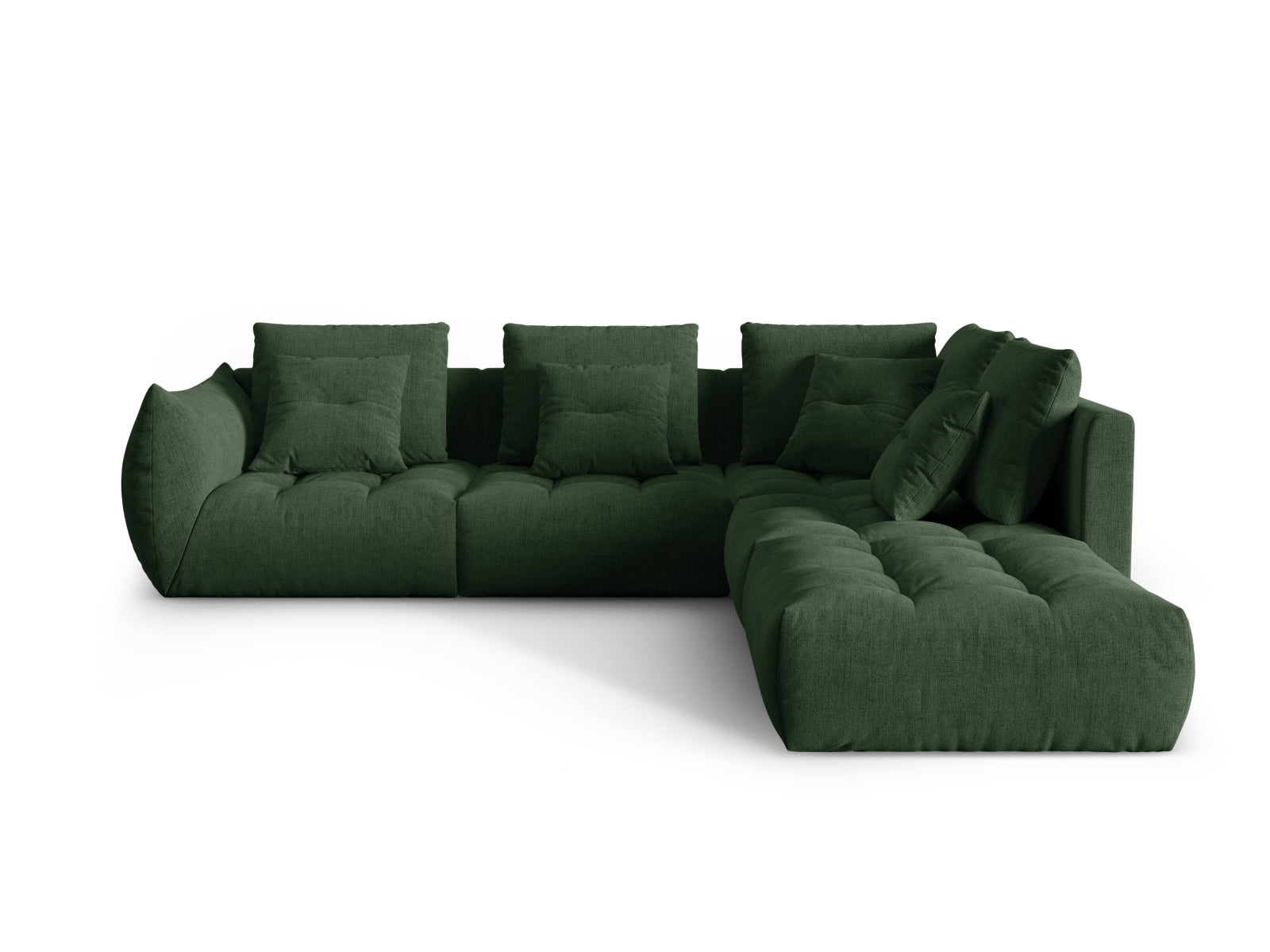 Bloom Modular Ecksofa rechts 4 Sitzer in Moss Green präsentiert im Onlineshop von KAQTU Design AG. Ecksofa rechts ist von Micadoni