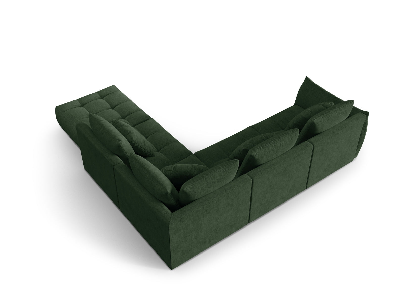 Bloom Modular Ecksofa rechts 4 Sitzer in Moss Green präsentiert im Onlineshop von KAQTU Design AG. Ecksofa rechts ist von Micadoni