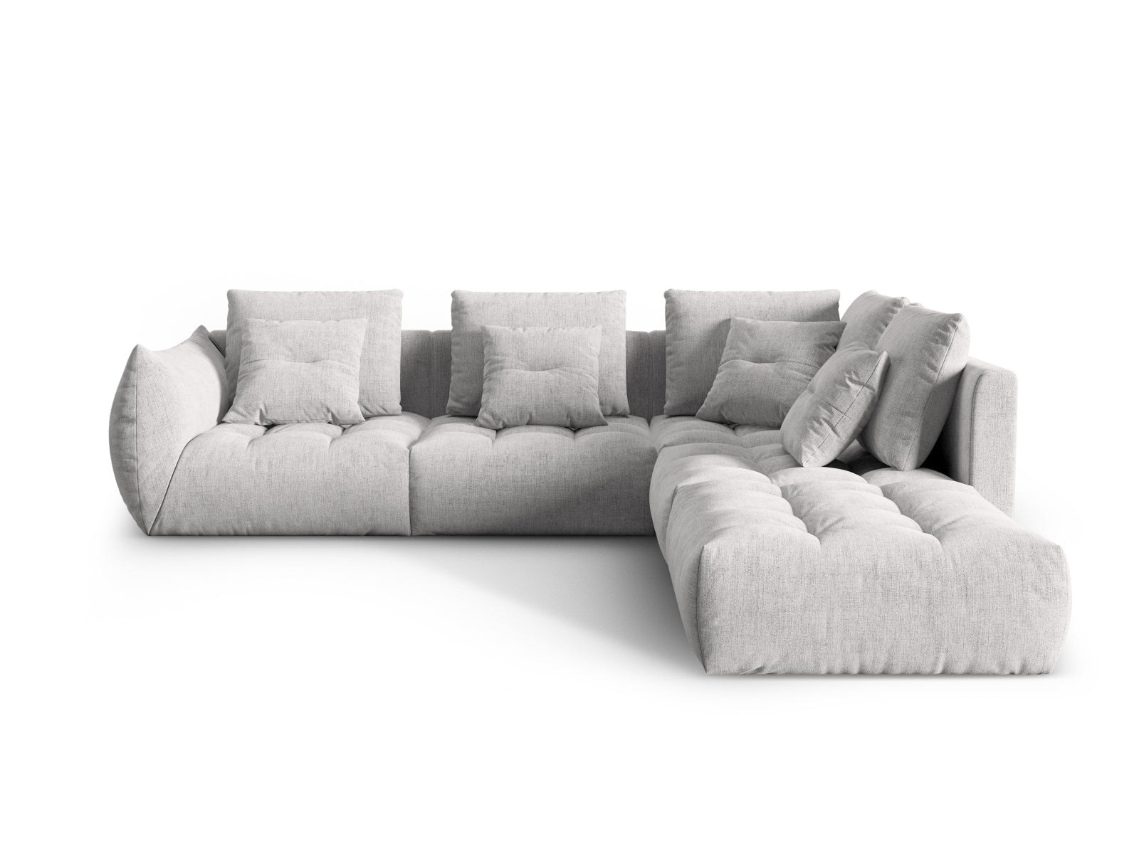 Bloom Modular Ecksofa rechts 4 Sitzer in Silver präsentiert im Onlineshop von KAQTU Design AG. Ecksofa rechts ist von Micadoni