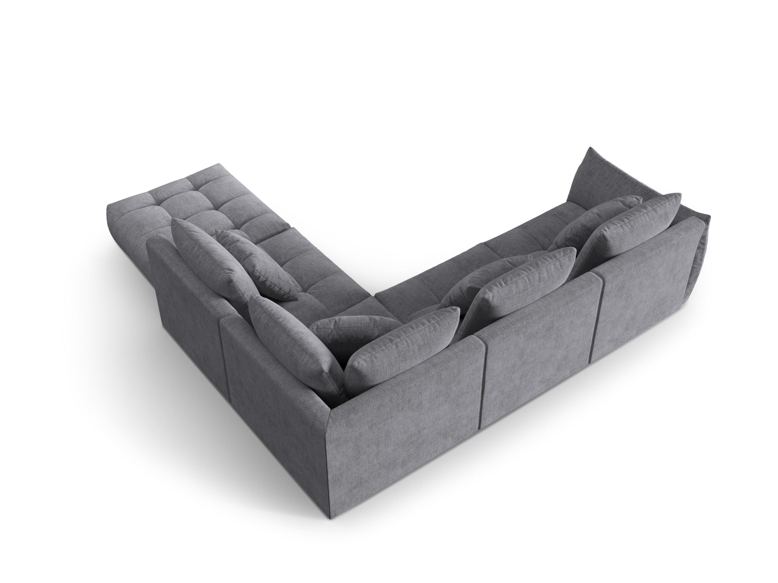 Bloom Modular Ecksofa rechts 4 Sitzer in Grey präsentiert im Onlineshop von KAQTU Design AG. Ecksofa rechts ist von Micadoni