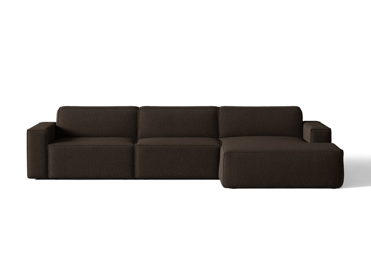 Jodie Boucle modulares Ecksofa rechts 4 Sitzer in Brown-Baloo präsentiert im Onlineshop von KAQTU Design AG. L-Sofa rechts ist von Micadoni