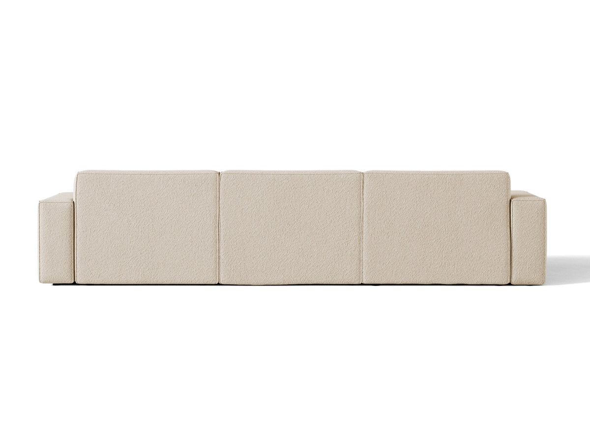 Jodie Boucle modulares Ecksofa rechts 4 Sitzer in Beige-Baloo präsentiert im Onlineshop von KAQTU Design AG. L-Sofa rechts ist von Micadoni