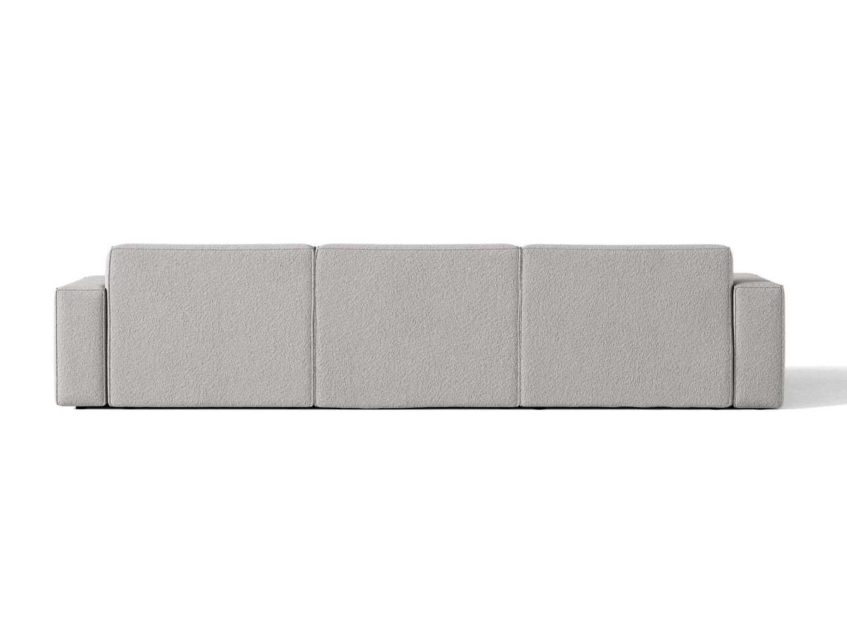 Jodie Boucle modulares Ecksofa rechts 4 Sitzer in Light Grey-Baloo präsentiert im Onlineshop von KAQTU Design AG. L-Sofa rechts ist von Micadoni