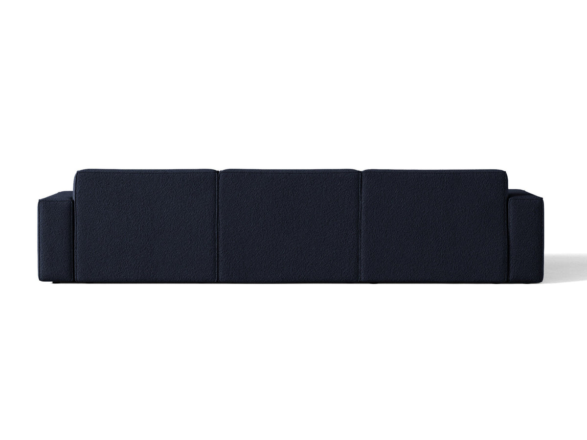 Jodie Boucle modulares Ecksofa rechts 4 Sitzer in Dark Blue-Baloo präsentiert im Onlineshop von KAQTU Design AG. L-Sofa rechts ist von Micadoni