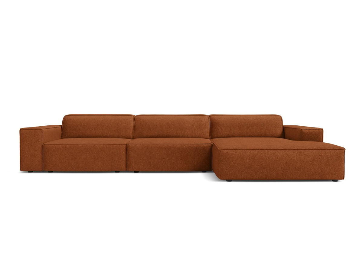 Jodie Boucle modulares Ecksofa rechts 4 Sitzer in Terracotta-Baloo präsentiert im Onlineshop von KAQTU Design AG. Ecksofa rechts ist von Micadoni