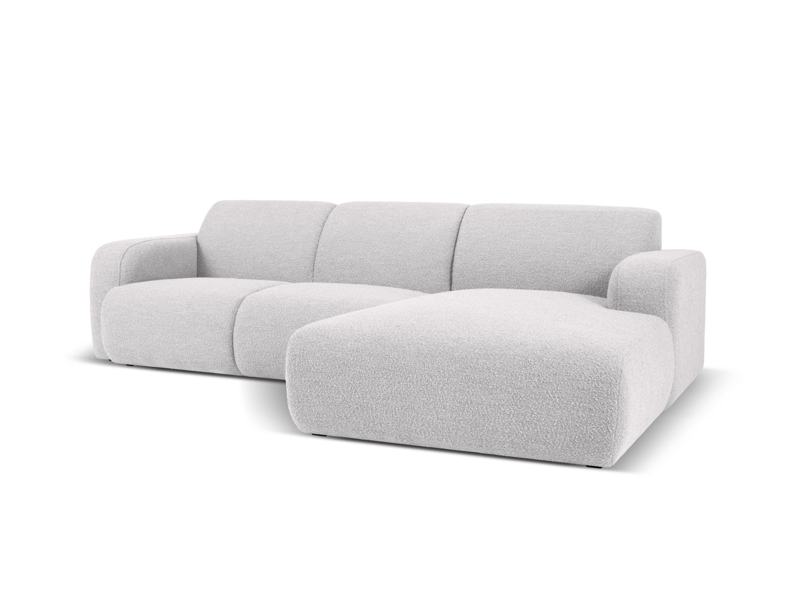 Molino Boucle Ecksofa rechts 4 Sitzer in Light Grey präsentiert im Onlineshop von KAQTU Design AG. Ecksofa rechts ist von Micadoni