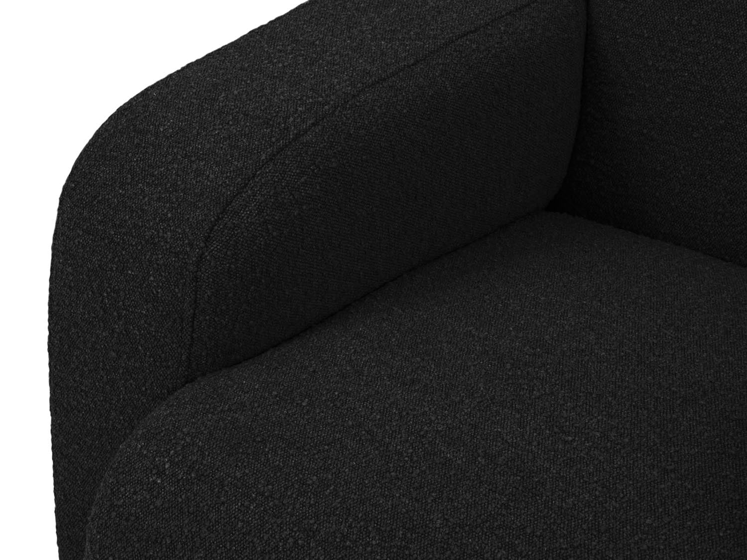 Molino Boucle Ecksofa rechts 4 Sitzer in Black präsentiert im Onlineshop von KAQTU Design AG. Ecksofa rechts ist von Micadoni