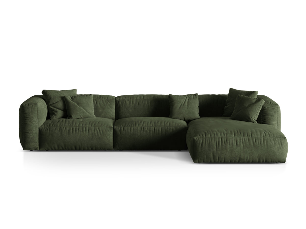Martina Modulares Ecksofa rechts 3 Sitzer in Green-Vogue präsentiert im Onlineshop von KAQTU Design AG. L-Sofa rechts ist von Micadoni