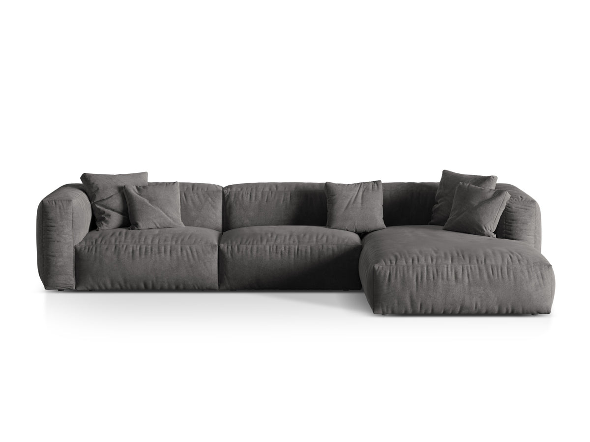 Martina Modulares Ecksofa rechts 3 Sitzer in Grey-Vogue präsentiert im Onlineshop von KAQTU Design AG. L-Sofa rechts ist von Micadoni