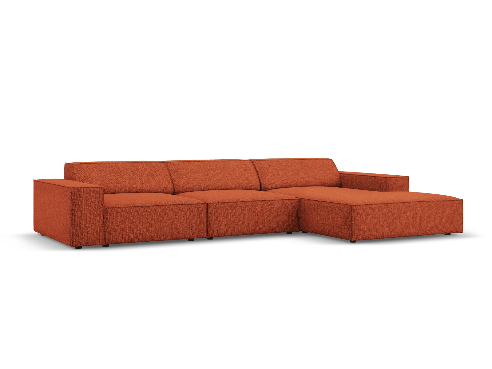 Jodie Modulares Ecksofa rechts 4 Sitzer in Terracotta präsentiert im Onlineshop von KAQTU Design AG. Ecksofa rechts ist von Micadoni