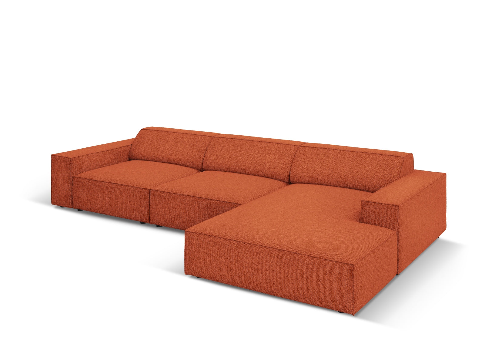 Jodie Modulares Ecksofa rechts 4 Sitzer in Terracotta präsentiert im Onlineshop von KAQTU Design AG. Ecksofa rechts ist von Micadoni