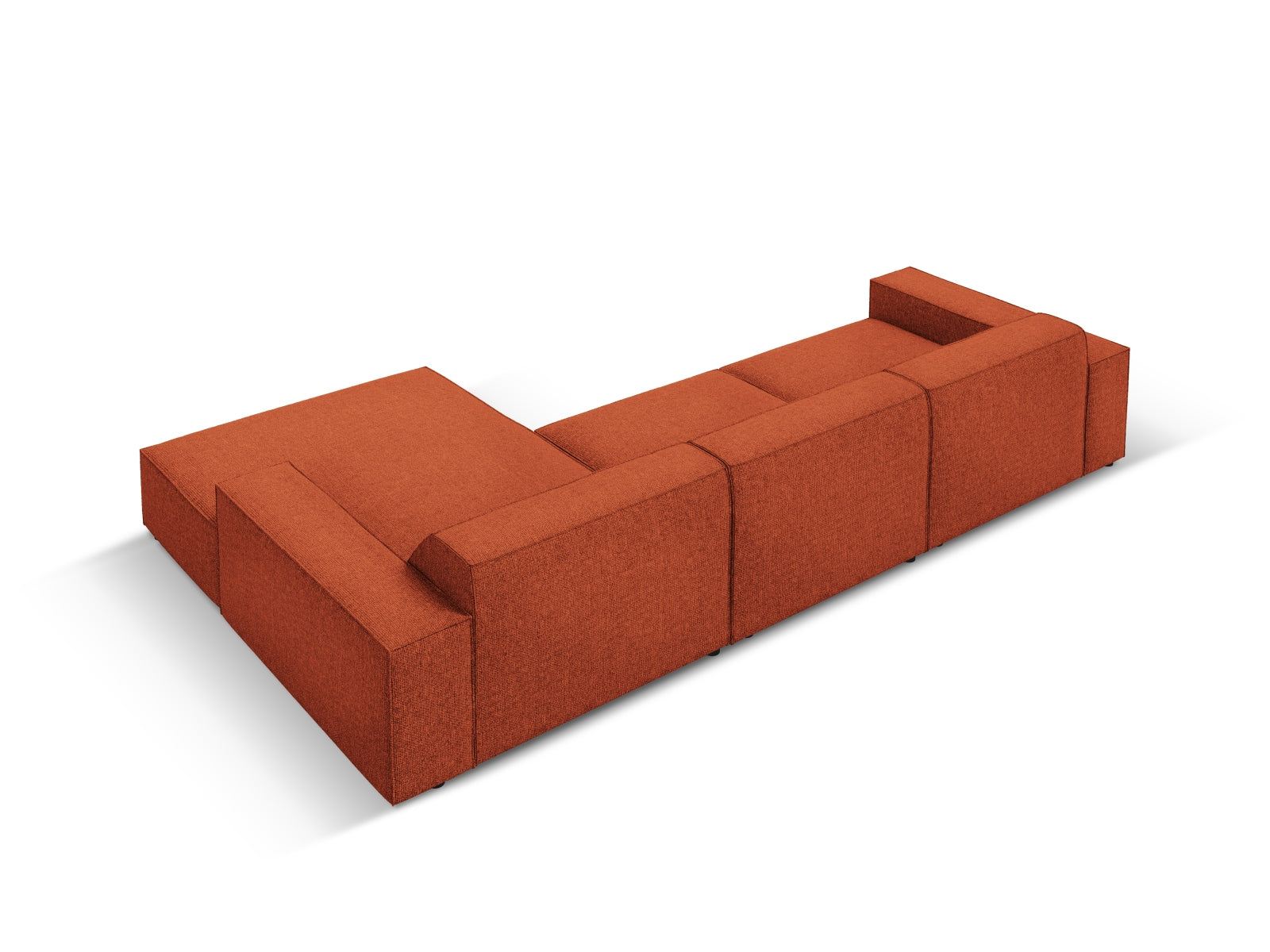 Jodie Modulares Ecksofa rechts 4 Sitzer in Terracotta präsentiert im Onlineshop von KAQTU Design AG. Ecksofa rechts ist von Micadoni