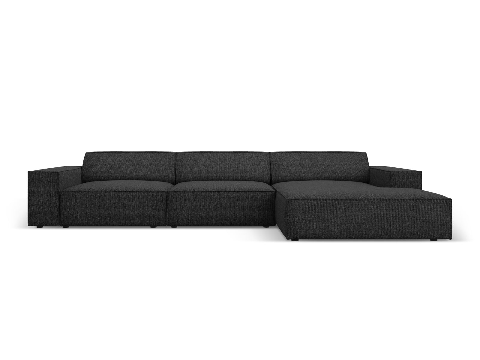 Jodie Modulares Ecksofa rechts 4 Sitzer in Black präsentiert im Onlineshop von KAQTU Design AG. Ecksofa rechts ist von Micadoni